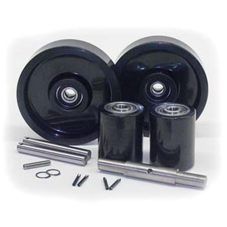 Excellent Appliances L 2000, L 2300, LHM 230 Complete Wheel Kit for Manual Pallet Jack - Black EX2583813